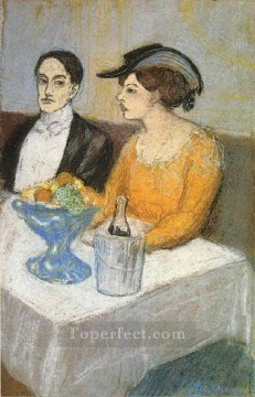 Man and woman Angel Fernandez de Soto and his companion 1902 Pablo Picasso Oil Paintings